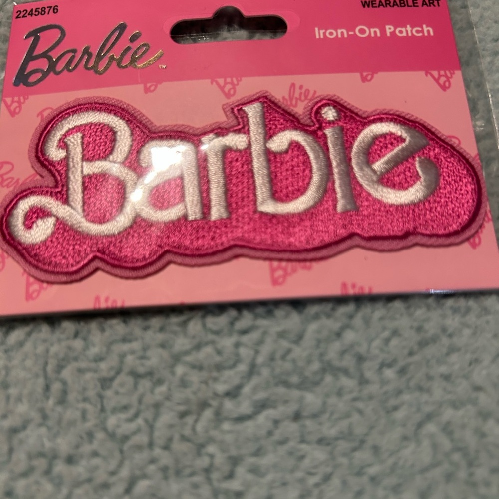 Barbie Pink Script Iron-On Patch - Picture 2 of 15